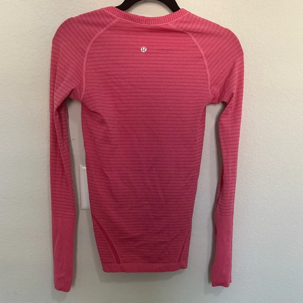Lululemon Swiftly Tech Long Sleeve Top Rugby Stripe Tonal Heathered Boom Juice 4